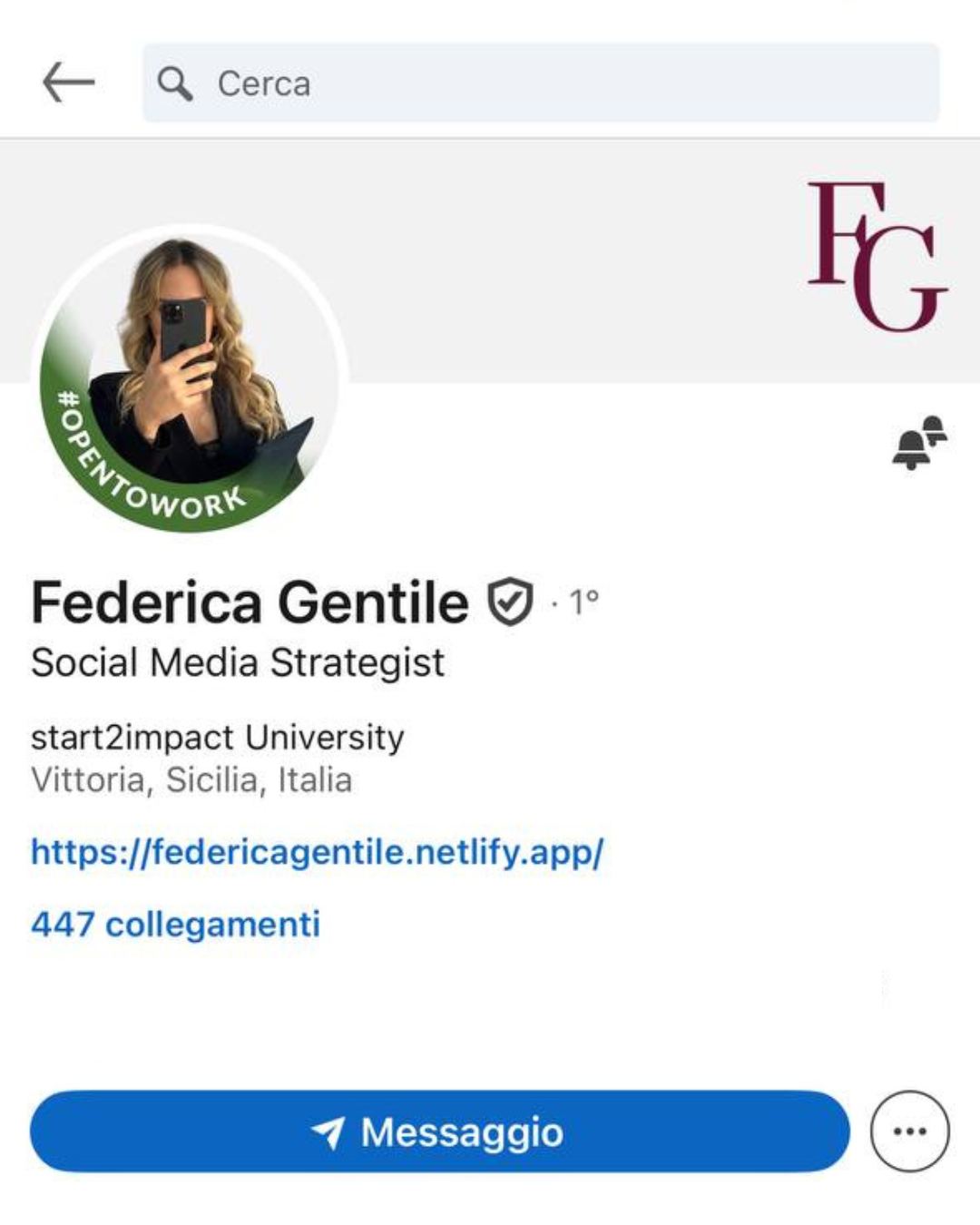 Progetto Linkedin Personal Branding